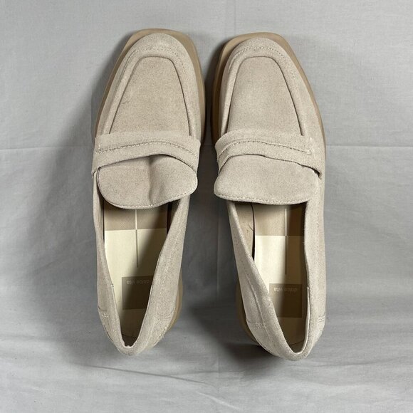 Dolce Vita Women's‎ Ivory Suede Elias Slip On Lug Sole Loafers Shoe Size 10-NEW - Picture 5 of 8